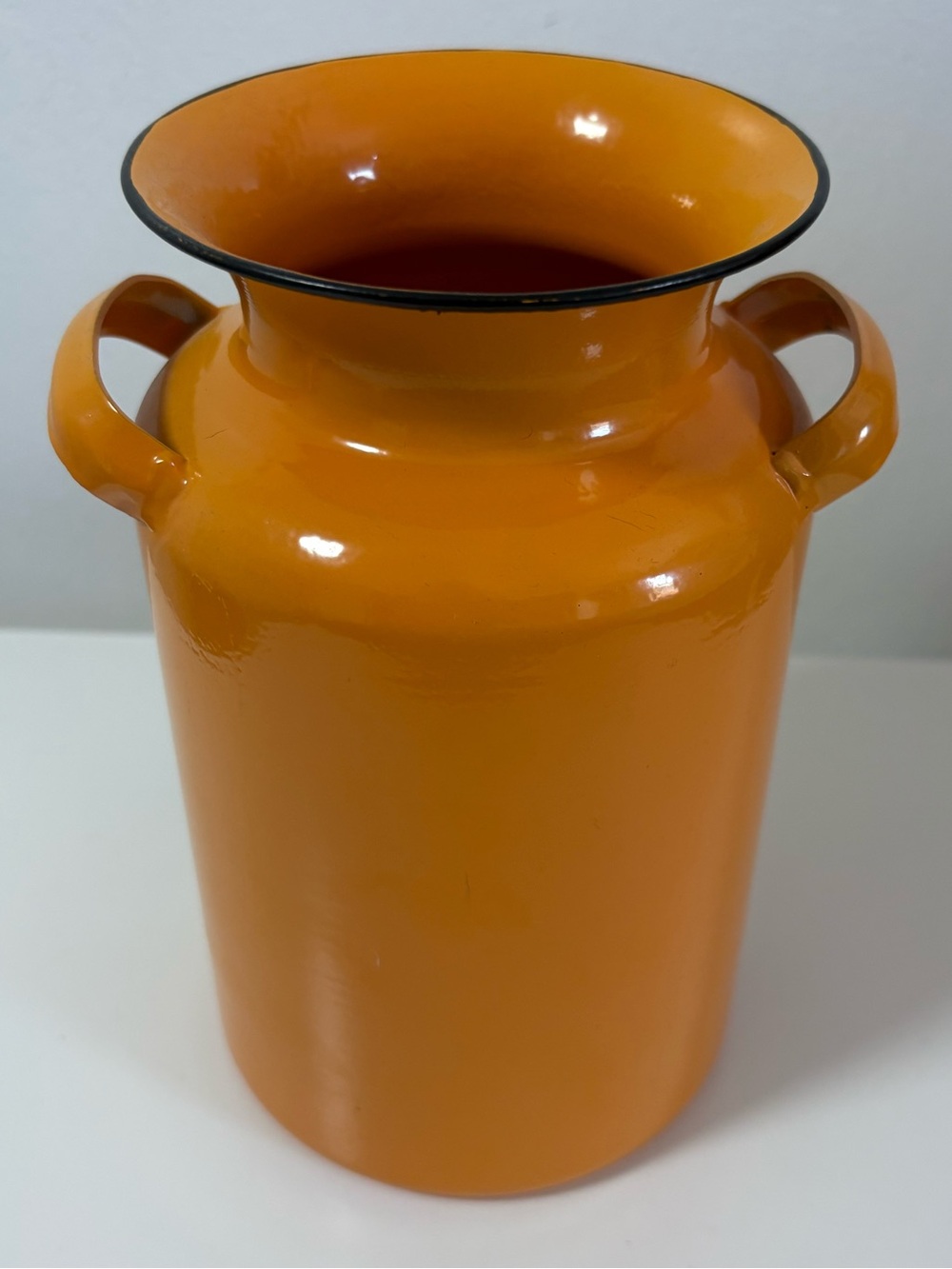 Orange Metal Jug Vase